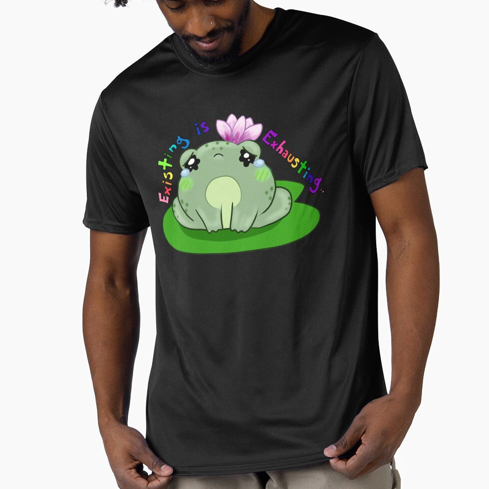 Exhausted Frog by PyroAshes - Adult & Kids T-Shirts, Sweatshirts & Hoodies apparel design preview 1