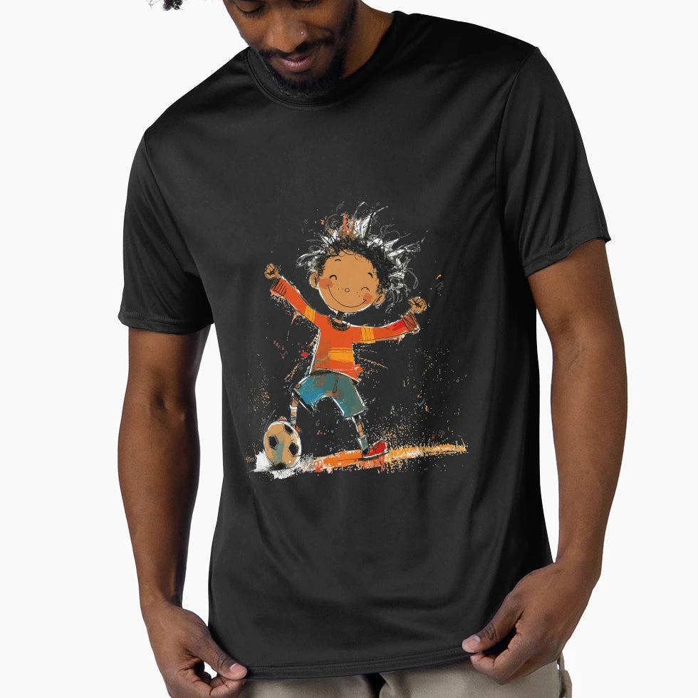 Little Playing Soccer T-Shirt - Fun Novelty Design Unisex - T-Shirt, Sweatshirt, Hoodie