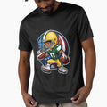 Cartoon Character Playing Football T-Shirt - Aesthetic Graphic Unisex - T-Shirt, Sweatshirt, Hoodie