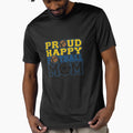Proud Happy Football Mom T-Shirt - Fun Novelty Design for Adults - T-Shirt, Sweatshirt, Hoodie