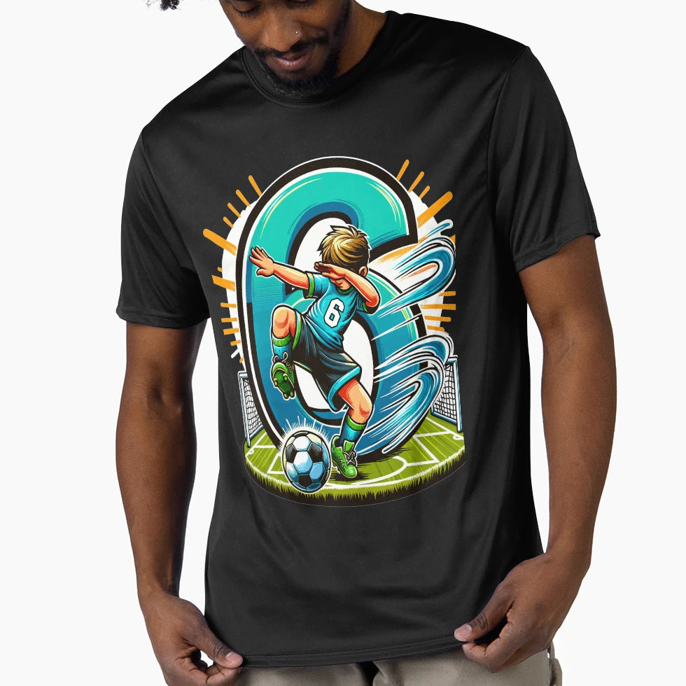 6 Year Old Soccer Birthday T-Shirt - Aesthetic Graphic Men Women - T-Shirt, Sweatshirt, Hoodie