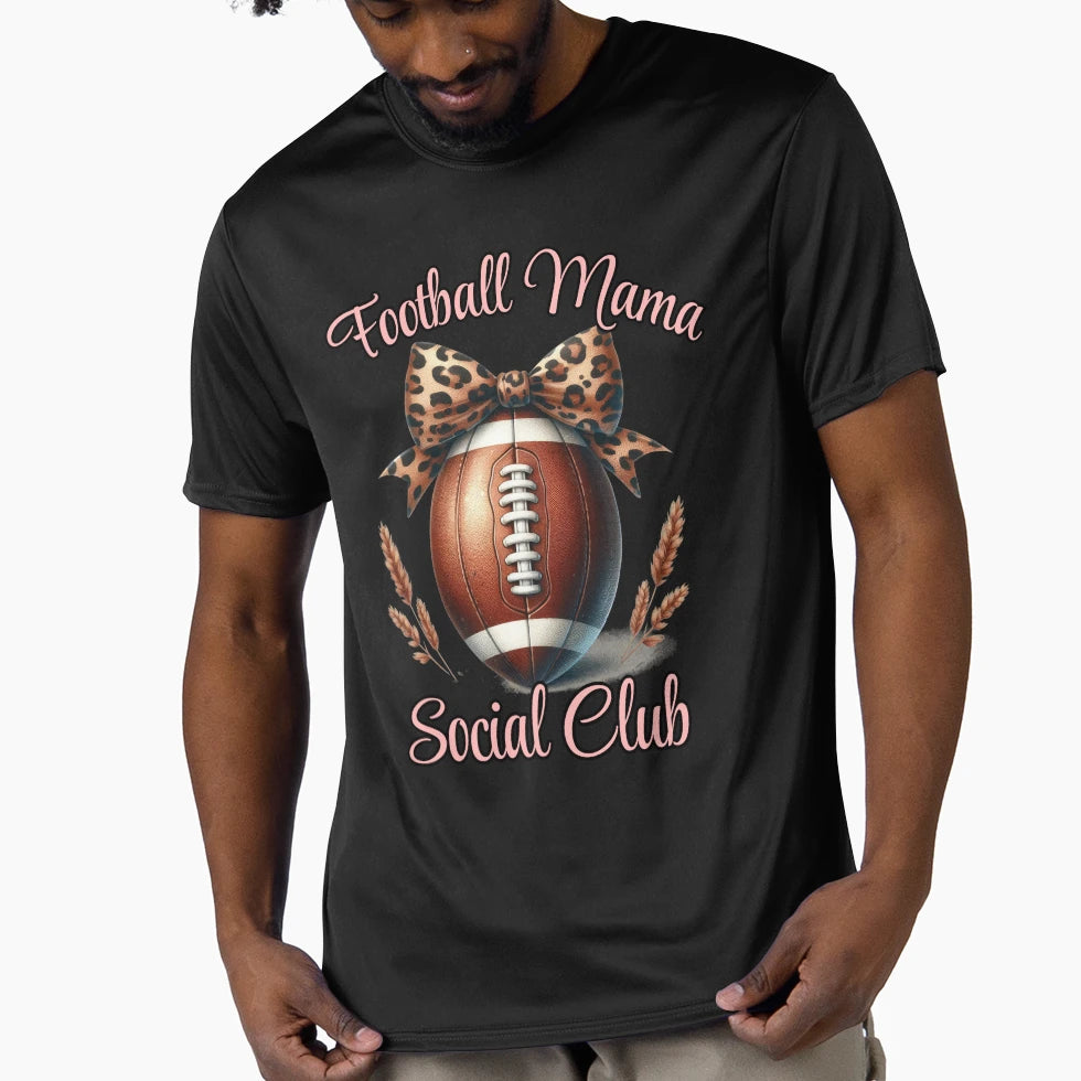 Football Mama Social Club T-Shirt - Minimalist Print Men Women - T-Shirt, Sweatshirt, Hoodie