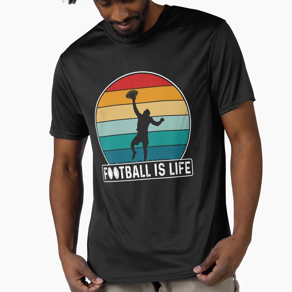 Football Is Life T-Shirt - Graphic Print Unisex - T-Shirt, Sweatshirt, Hoodie