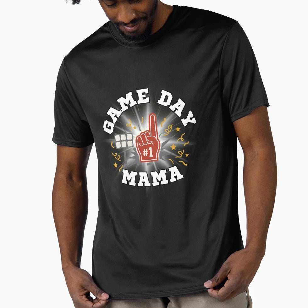 Game Day Mama 1 Fan Sports Mom T-Shirt - Streetwear Style Men Women - T-Shirt, Sweatshirt, Hoodie