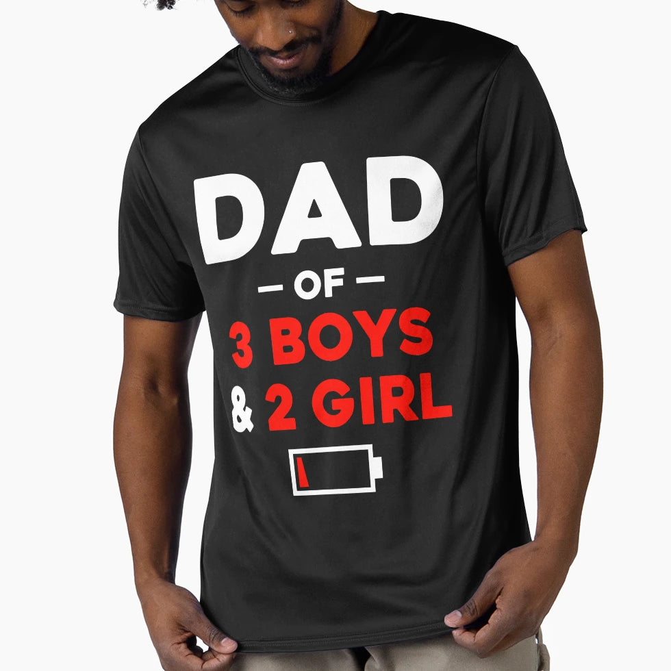 Dad 3 2 Low Battery T-Shirt - Aesthetic Graphic Men Women - T-Shirt, Sweatshirt, Hoodie