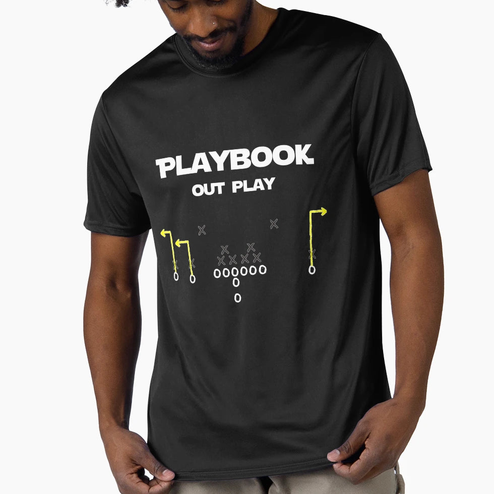 Football Playbook Out Play T-Shirt - Fun Novelty Design Unisex - T-Shirt, Sweatshirt, Hoodie