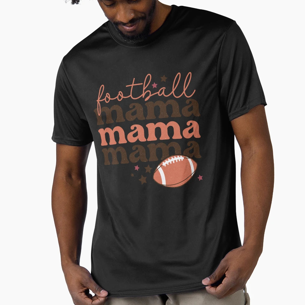 Football Mama Mama Mama Mothers Day T-Shirt - Aesthetic Graphic Men Women - T-Shirt, Sweatshirt, Hoodie