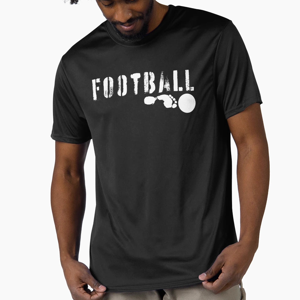 Football Foot And Ball T-Shirt - Minimalist Print Unisex - T-Shirt, Sweatshirt, Hoodie