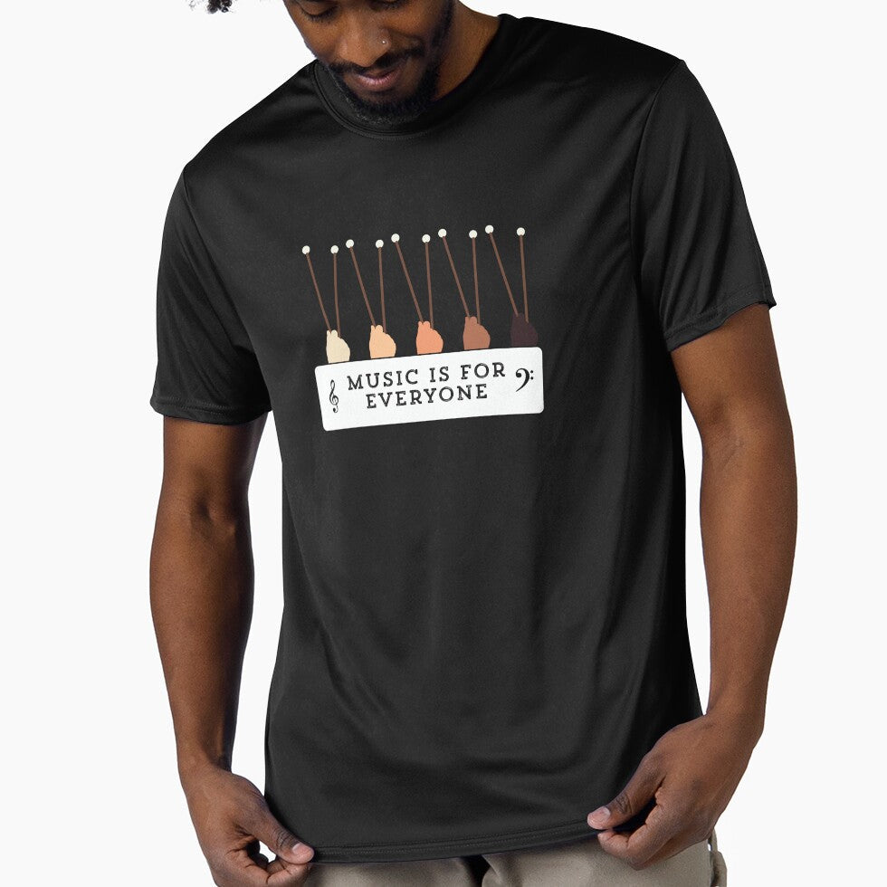 Music Is For Everyone by RiverLeigh - Adult & Kids T-Shirts, Sweatshirts & Hoodies apparel design preview 1