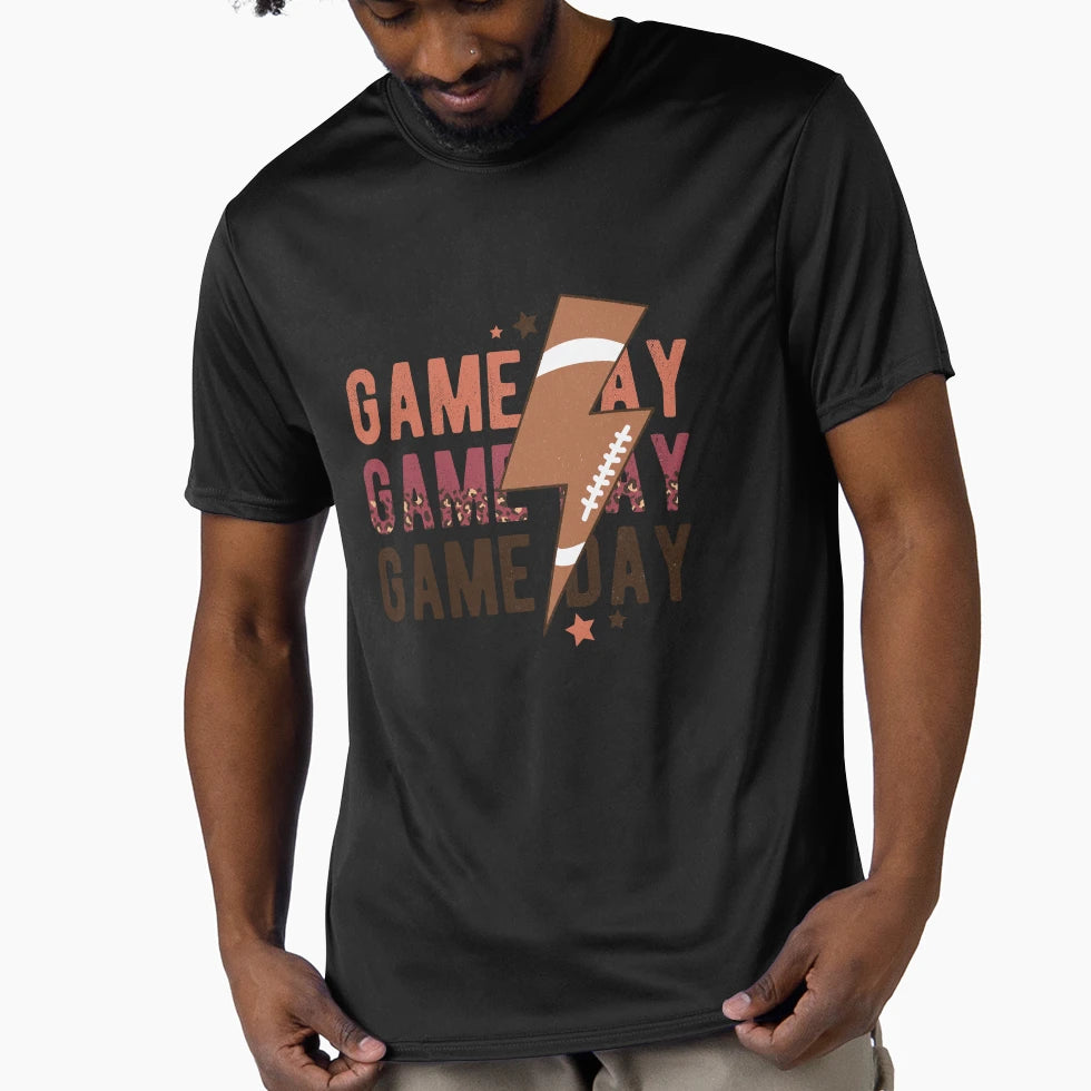 Game Day Football Lightning Bolt T-Shirt - Casual Everyday Wear Unisex - T-Shirt, Sweatshirt, Hoodie