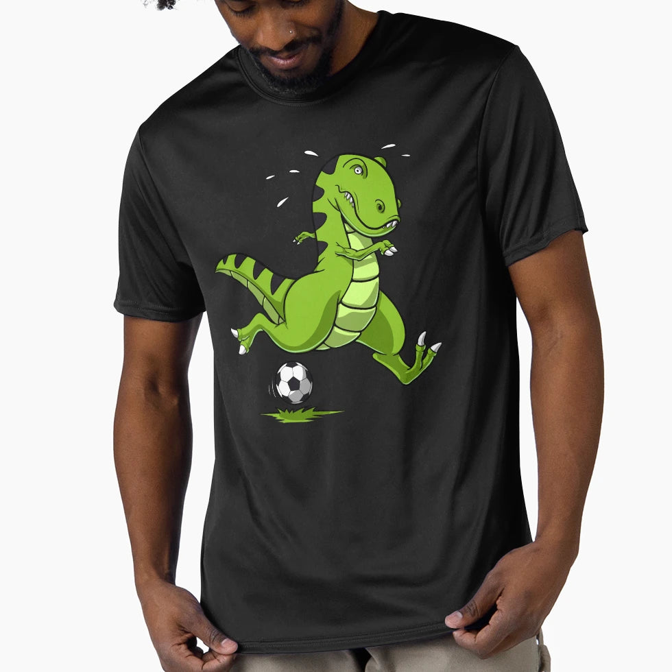 T Rex Dinosaur Soccer Player T-Shirt - Custom Art Print Unisex - T-Shirt, Sweatshirt, Hoodie