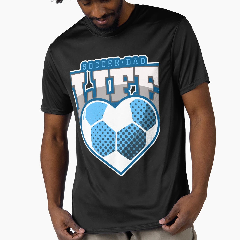 Soccer Dad Life Heart Fathers Day T-Shirt - Unique Graphic Men Women - T-Shirt, Sweatshirt, Hoodie