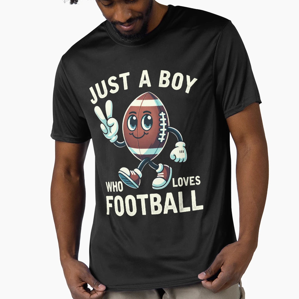 Just Who Loves Football T-Shirt - Aesthetic Graphic for Adults - T-Shirt, Sweatshirt, Hoodie