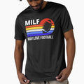 Milf I Love Football V T-Shirt - Aesthetic Graphic for Adults - T-Shirt, Sweatshirt, Hoodie