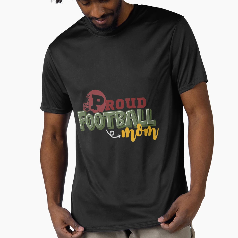 Proud Football Mom T-Shirt - Custom Art Print for Adults - T-Shirt, Sweatshirt, Hoodie