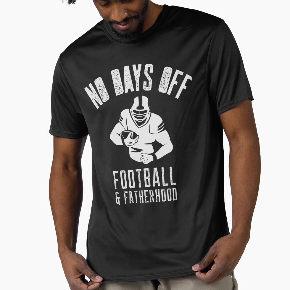 No Days Off Football And Fatherhood T-Shirt - Custom Art Print for Adults - T-Shirt, Sweatshirt, Hoodie