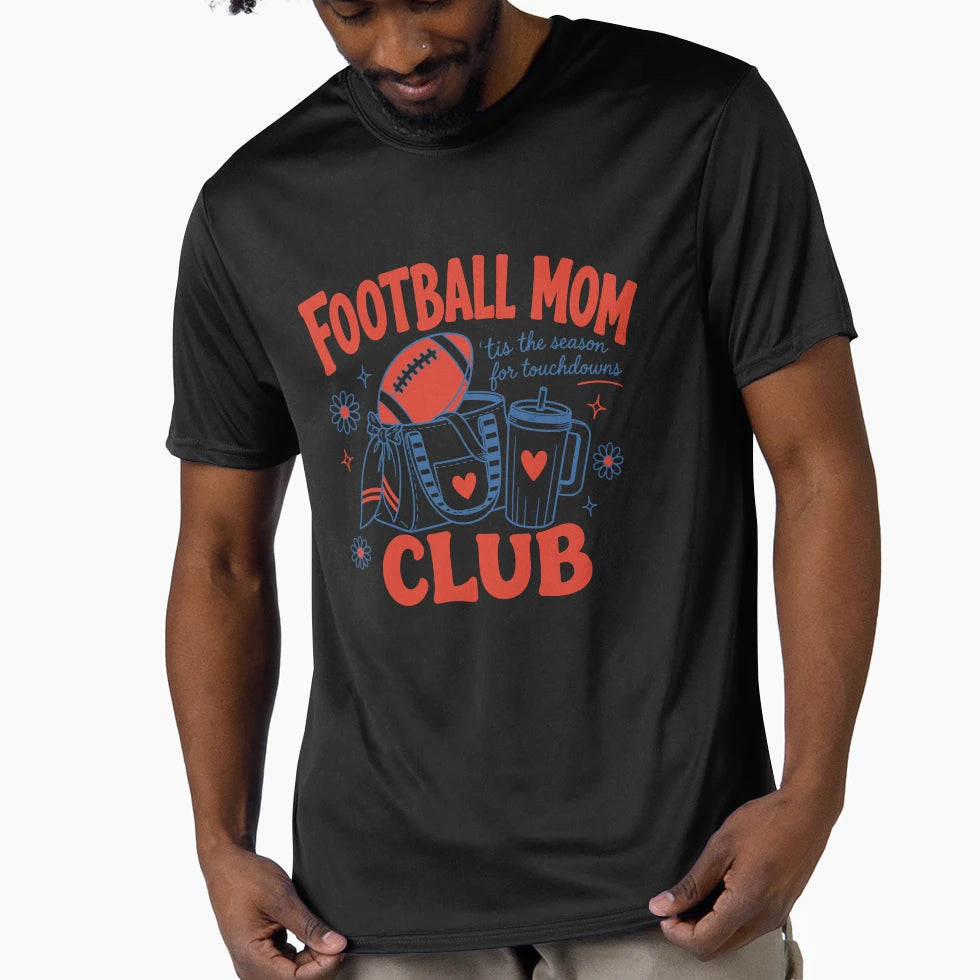 Football Moms Club Sports Mom Mothers Day T-Shirt - Novelty Apparel Unisex - T-Shirt, Sweatshirt, Hoodie
