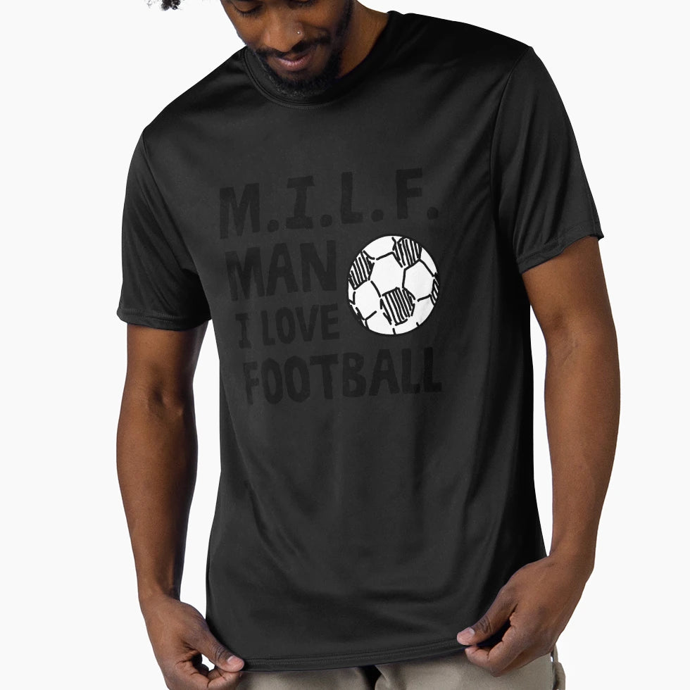 Milf I Love Football T-Shirt - Fun Novelty Design for Adults - T-Shirt, Sweatshirt, Hoodie