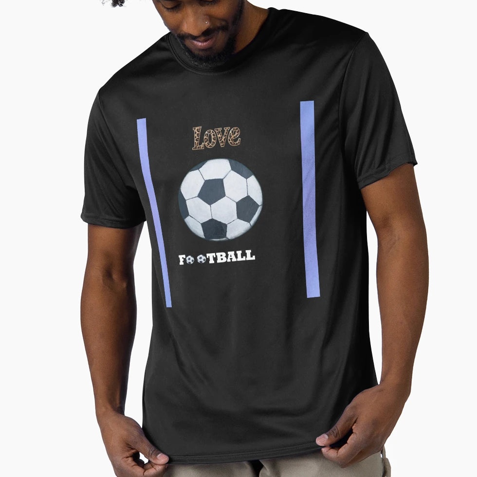 Love Football T-Shirt - Custom Art Print Men Women - T-Shirt, Sweatshirt, Hoodie