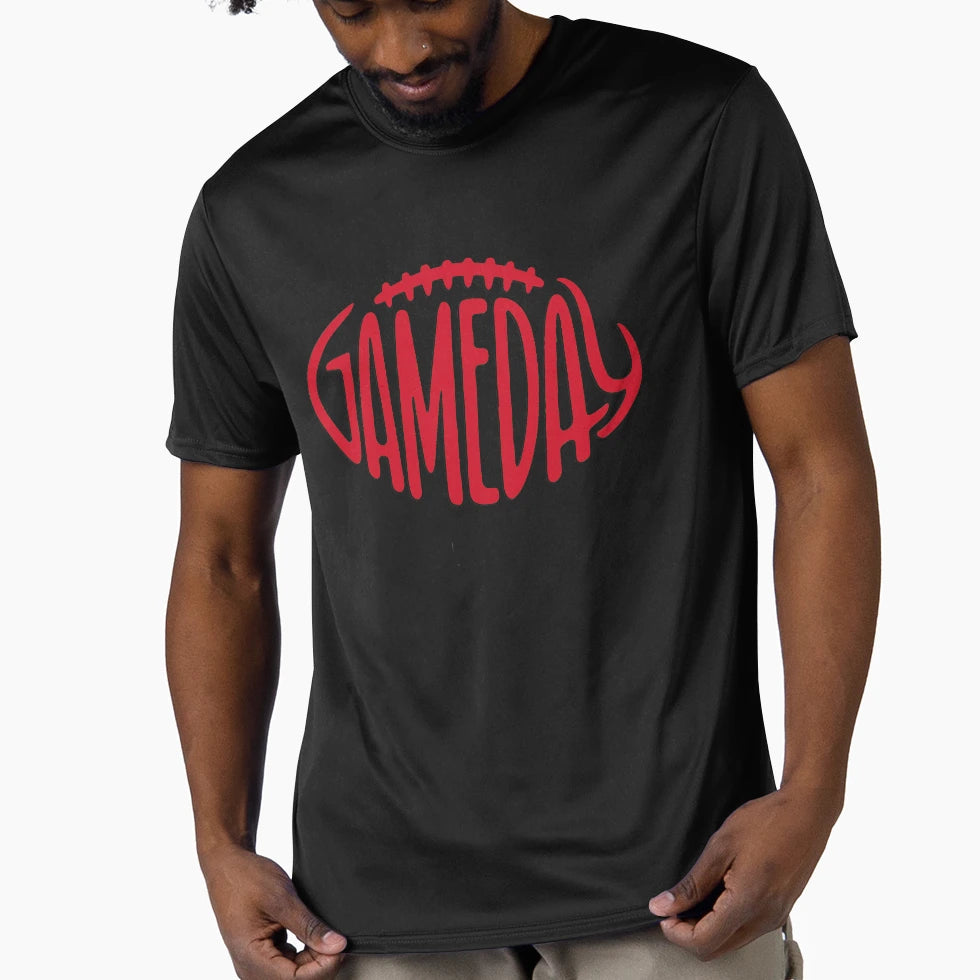 Gameday Red Football T-Shirt - Minimalist Print Men Women - T-Shirt, Sweatshirt, Hoodie