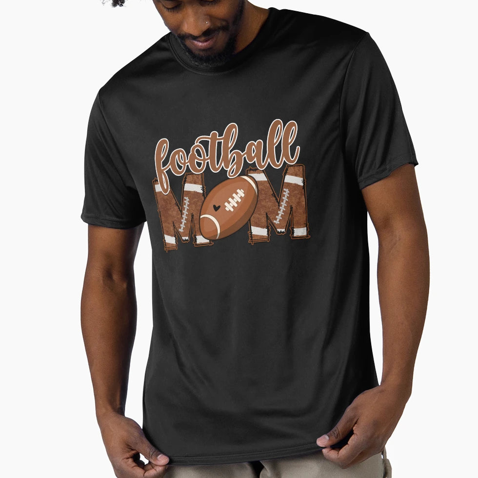 American Football Mom Leopard T-Shirt - Casual Everyday Wear for Adults - T-Shirt, Sweatshirt, Hoodie