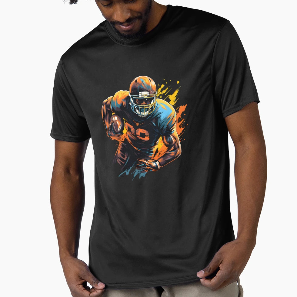 American Football Color Painting T-Shirt - Unique Graphic Men Women - T-Shirt, Sweatshirt, Hoodie