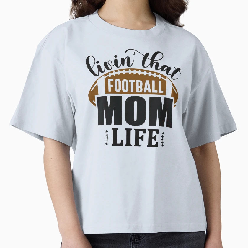 Living That Football Mom Life Football T-Shirt - Unique Graphic Unisex - T-Shirt, Sweatshirt, Hoodie