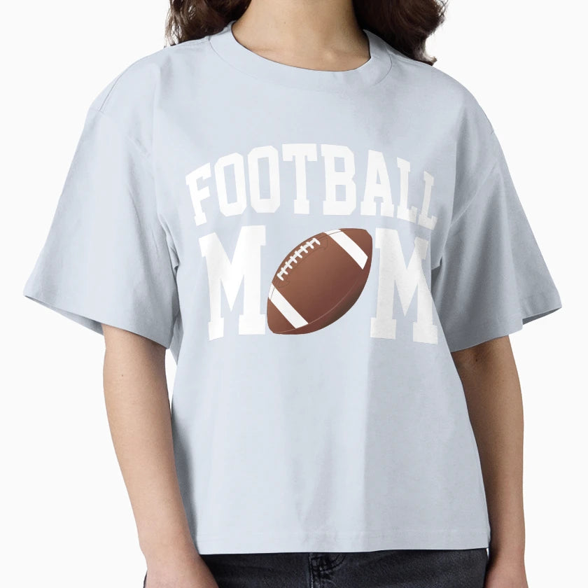 Fun Football Mom White Text T-Shirt - Graphic Print for Adults - T-Shirt, Sweatshirt, Hoodie