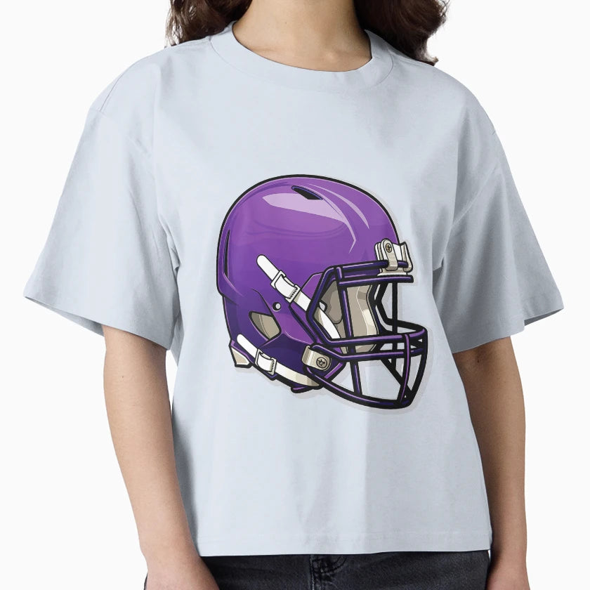 Purple Football Helmet T-Shirt - Trendy Graphic Men Women - T-Shirt, Sweatshirt, Hoodie