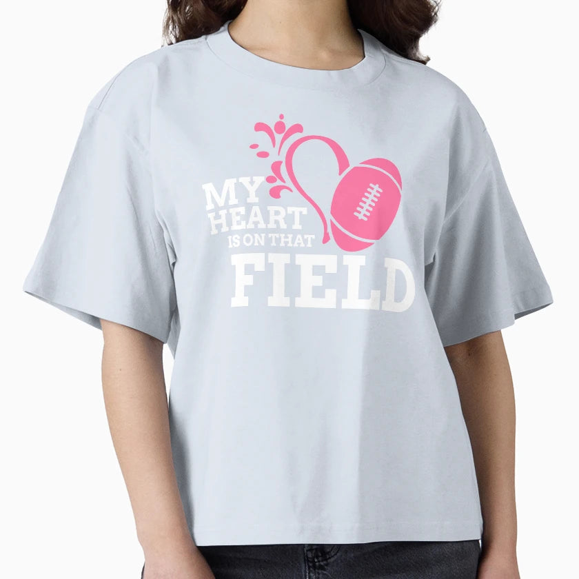 My Heart Is That Field Football Game T-Shirt - Custom Art Print Men Women - T-Shirt, Sweatshirt, Hoodie
