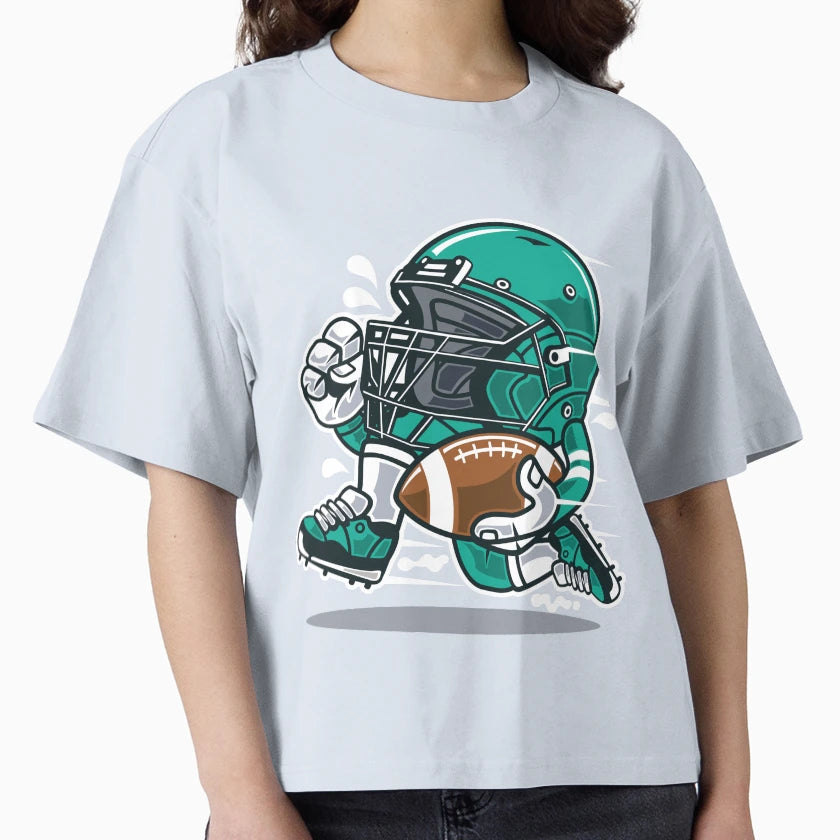 American Football Player Cartoon T-Shirt - Custom Art Print for Adults - T-Shirt, Sweatshirt, Hoodie