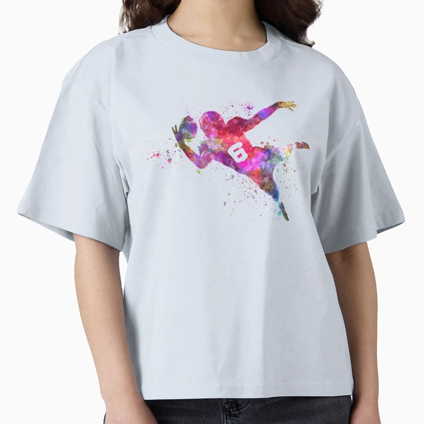 American Football Player Catching Ball T-Shirt - Graphic Print for Adults - T-Shirt, Sweatshirt, Hoodie
