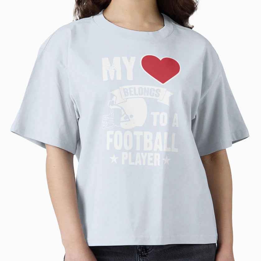 Heart Football Player Coach Mom T-Shirt - Streetwear Style for Adults - T-Shirt, Sweatshirt, Hoodie