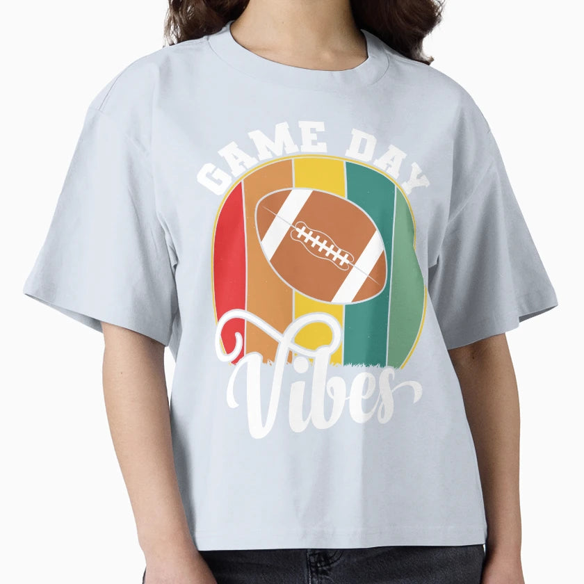Game Day Vibes American Football T-Shirt - Custom Art Print Men Women - T-Shirt, Sweatshirt, Hoodie