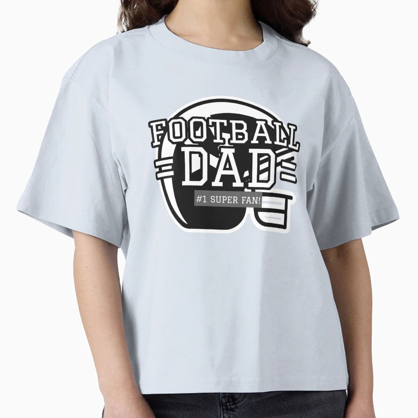 Football Dad 1 Super Fan T-Shirt - Novelty Apparel for Adults - T-Shirt, Sweatshirt, Hoodie
