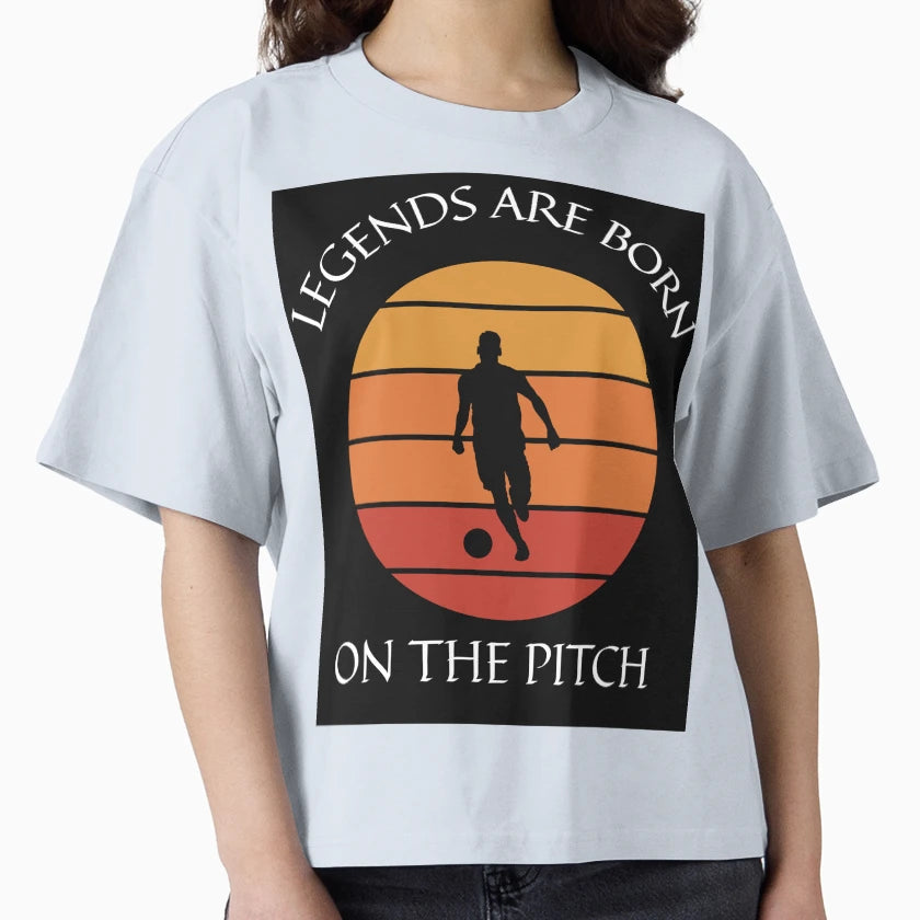 Legends Are Borns Pitch Football T-Shirt - Aesthetic Graphic for Adults - T-Shirt, Sweatshirt, Hoodie