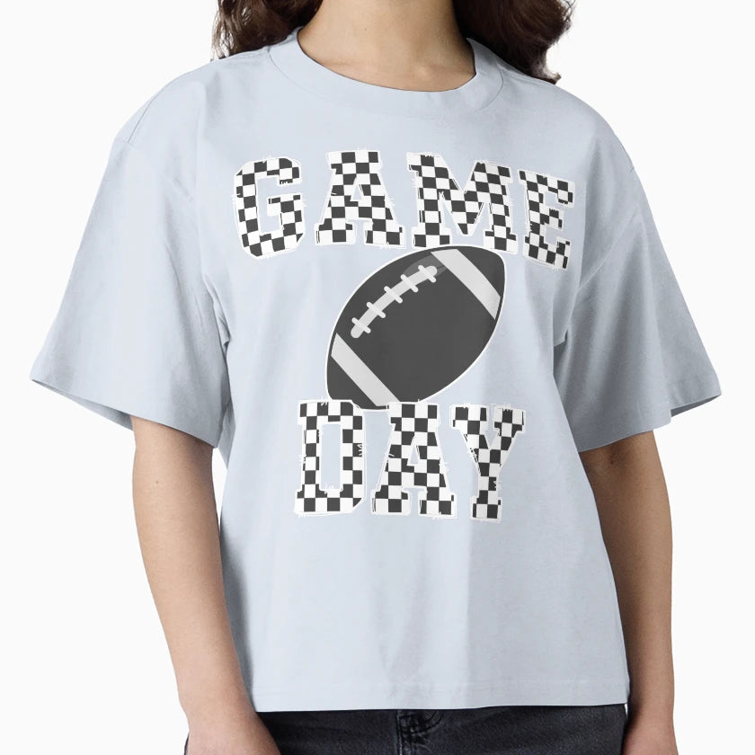 Game Day Checker Football T-Shirt - Custom Art Print for Adults - T-Shirt, Sweatshirt, Hoodie