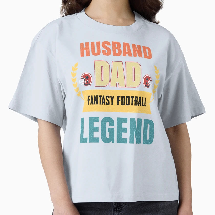 Husband Dad Fantasy Football Legend T-Shirt - Minimalist Print for Adults - T-Shirt, Sweatshirt, Hoodie