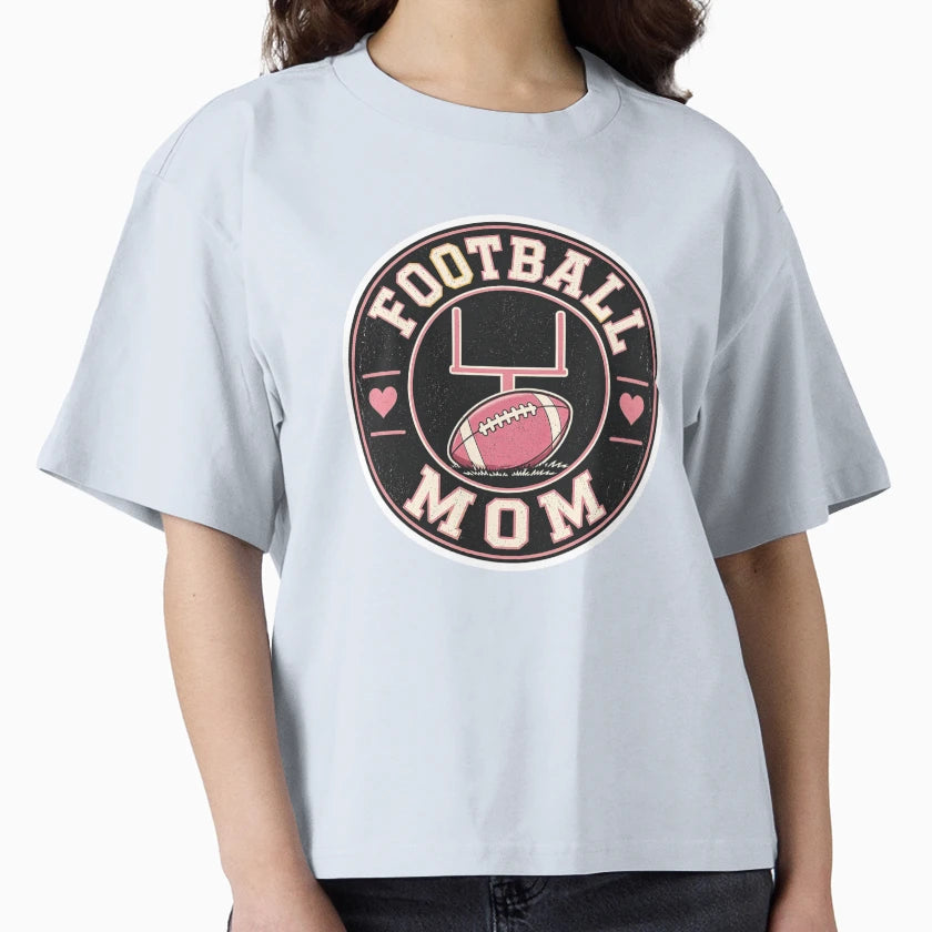 Football Mom Badge T-Shirt - Novelty Apparel Unisex - T-Shirt, Sweatshirt, Hoodie