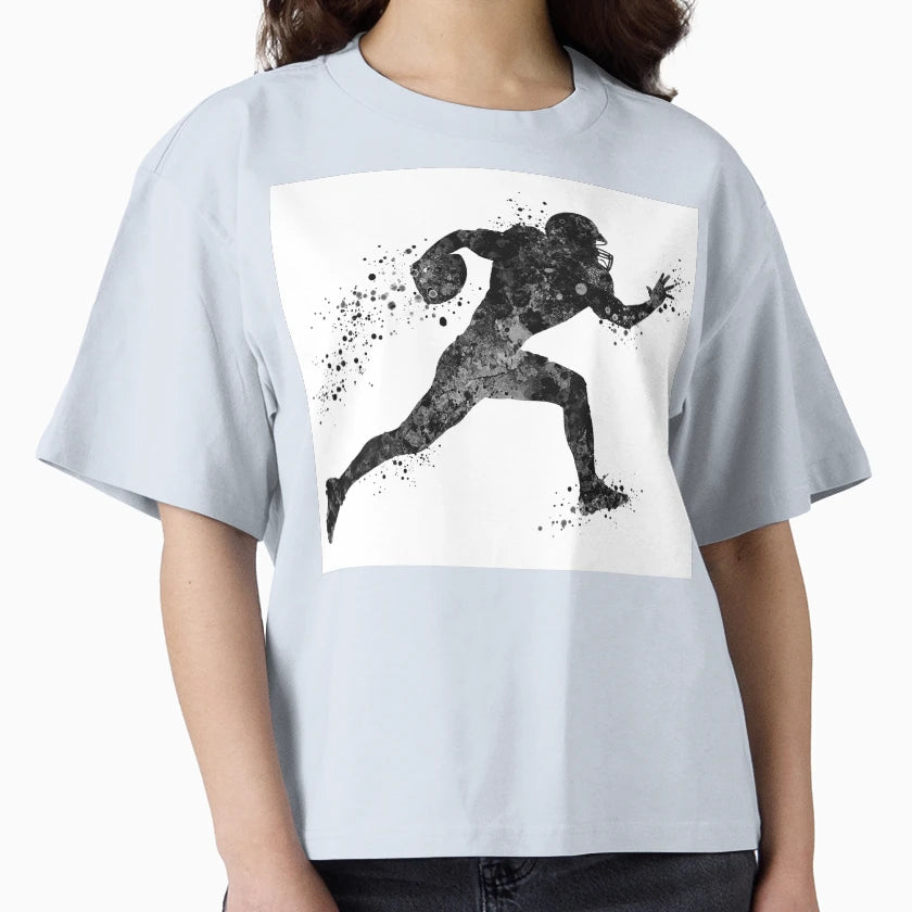 American Football Player Black And White T-Shirt - Trendy Graphic Unisex - T-Shirt, Sweatshirt, Hoodie