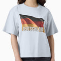 Deutschland Flag Waving Patriotic Design by - Adult & Kids T-Shirts, Sweatshirts & Hoodies apparel design preview 1
