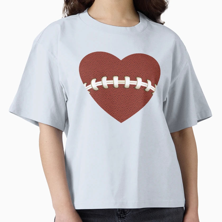 Love American Football Heart Sports T-Shirt - Unique Graphic Unisex - T-Shirt, Sweatshirt, Hoodie