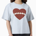 Love American Football Heart Sports T-Shirt - Unique Graphic Unisex - T-Shirt, Sweatshirt, Hoodie