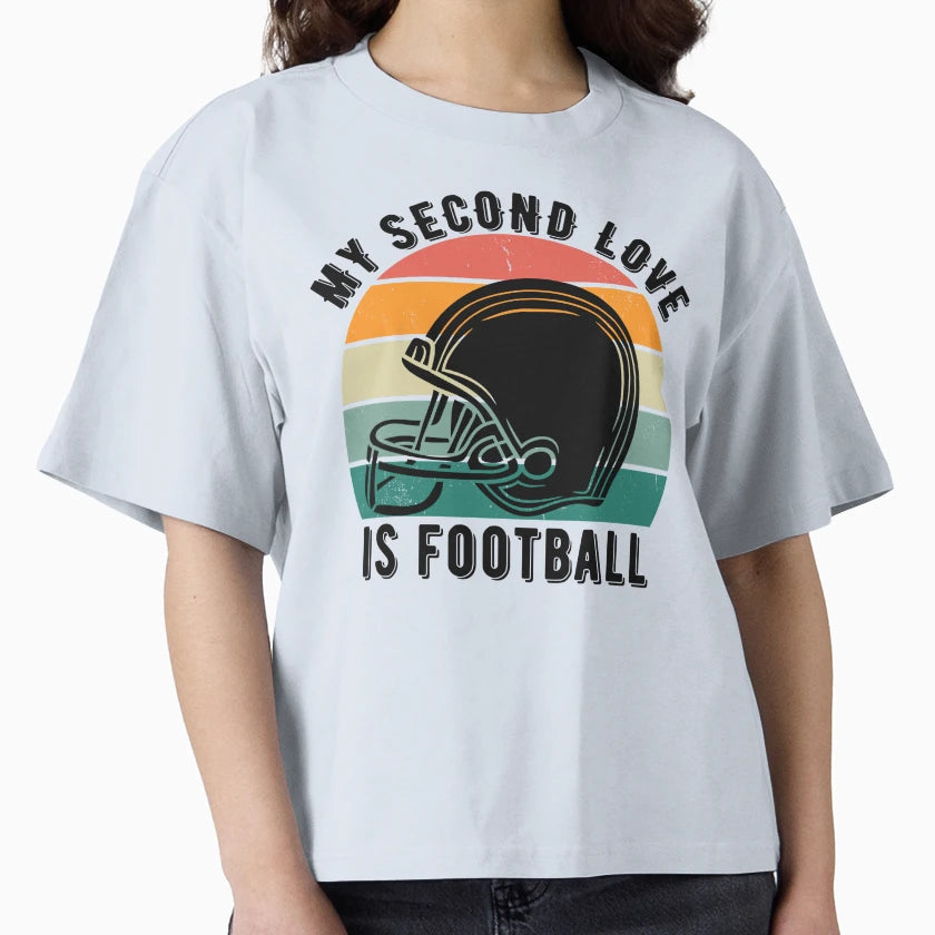 My Second Love Is Football T-Shirt - Unique Graphic for Adults - T-Shirt, Sweatshirt, Hoodie