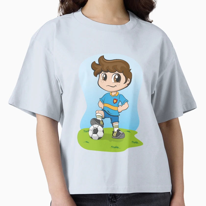 Illustration Caucasian Soccer Player T-Shirt - Trendy Graphic Men Women - T-Shirt, Sweatshirt, Hoodie