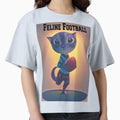 Feline Football T-Shirt - Fun Novelty Design for Adults - T-Shirt, Sweatshirt, Hoodie