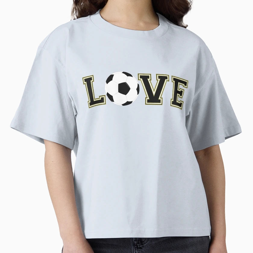 Love Soccer Football Varsity T-Shirt - Aesthetic Graphic for Adults - T-Shirt, Sweatshirt, Hoodie
