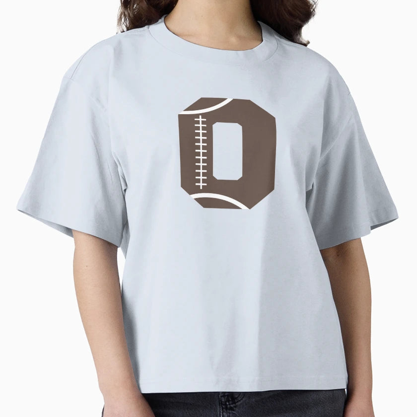 Personalized Football Initial O T-Shirt - Trendy Graphic for Adults - T-Shirt, Sweatshirt, Hoodie