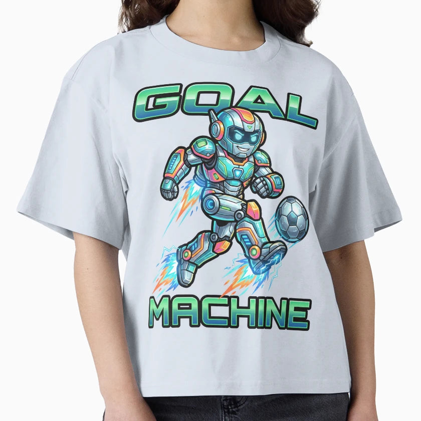 Goal Machine Sci Fi Soccer Robot T-Shirt - Fun Novelty Design for Adults - T-Shirt, Sweatshirt, Hoodie