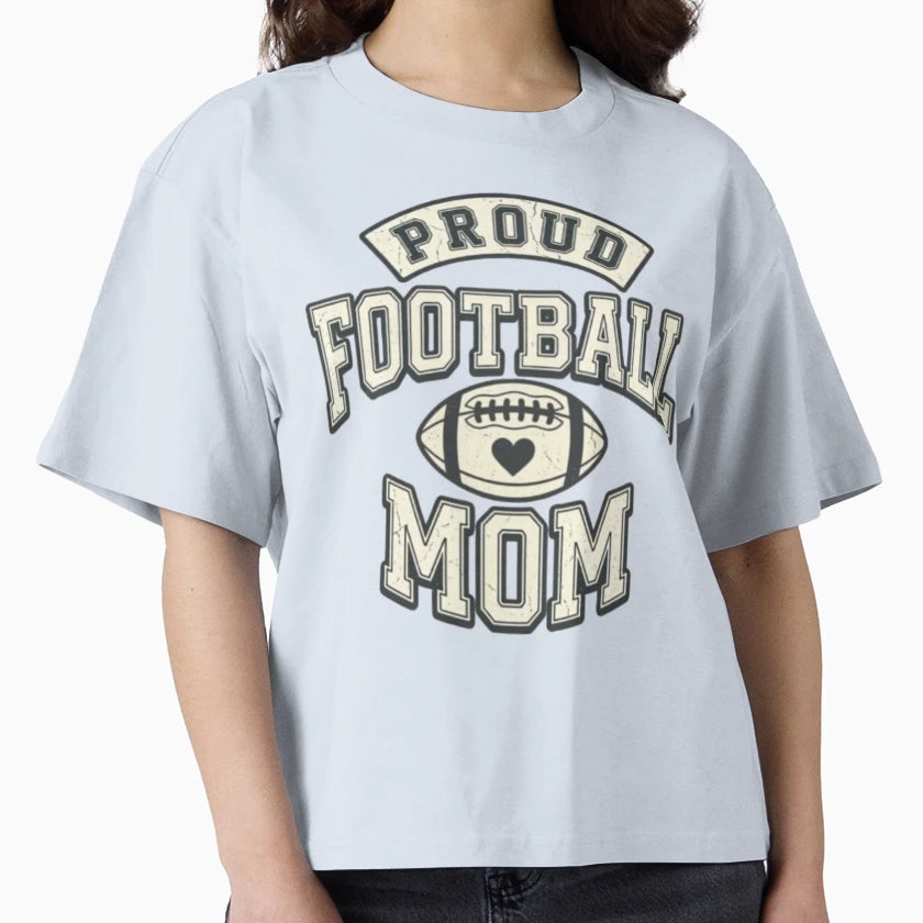 Proud Football Mom T-Shirt - Minimalist Print Unisex - T-Shirt, Sweatshirt, Hoodie